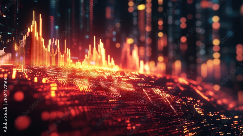 Glowing Abstract Data Visualization Background Glowing Abstract Data Visualization Background