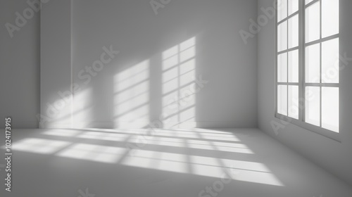 The Aesthetic Empty Room of Natural Shadows - a serene and artistic visual. The natural shadows create a calming and contemplative atmosphere.