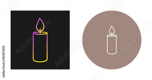 Lit Candle Vector Icon