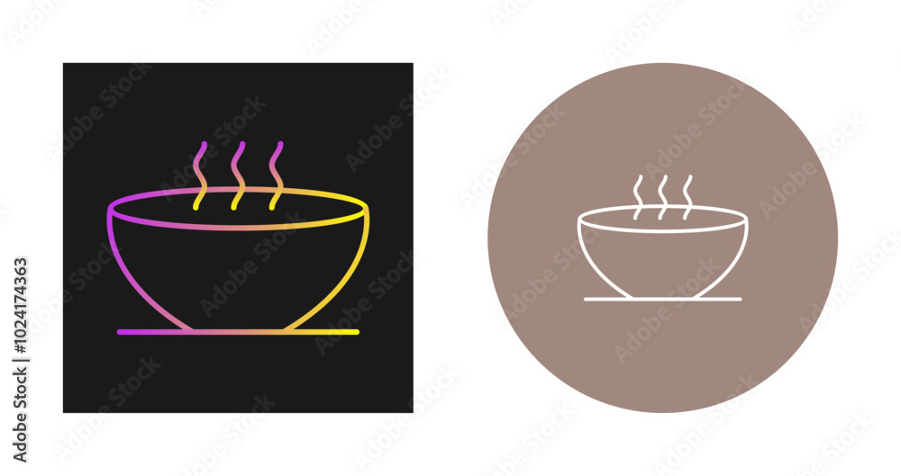 Hot Soup Vector Icon Hot Soup Vector Icon
