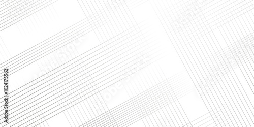 White geometric pattern transparent background. minimal surface curve wave creative line texture. Vector tech geometric thin diagonal striped line pattern gradient minimal background.