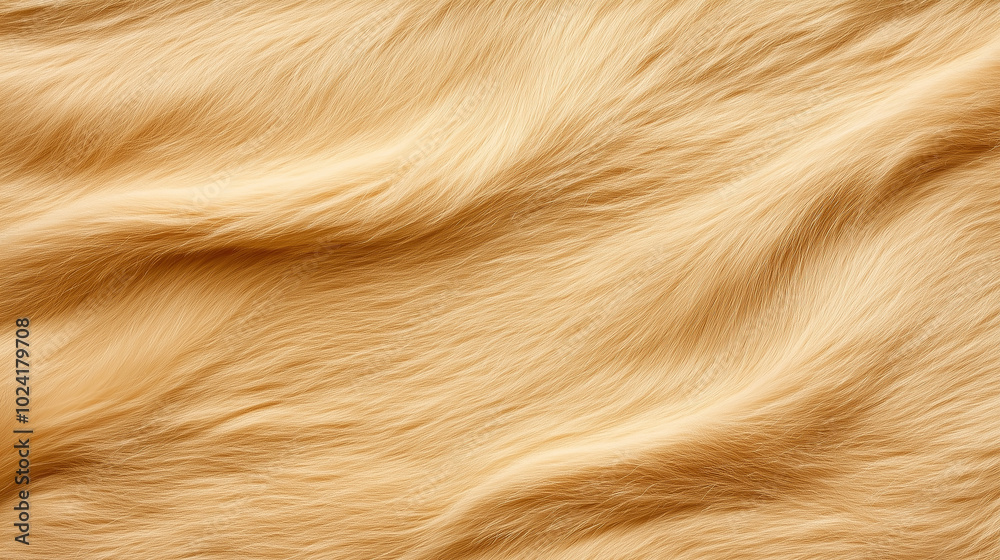 A close-up image of soft, golden fur, showcasing its luxurious texture and gentle waves. A close-up image of soft, golden fur, showcasing its luxurious texture and gentle waves.