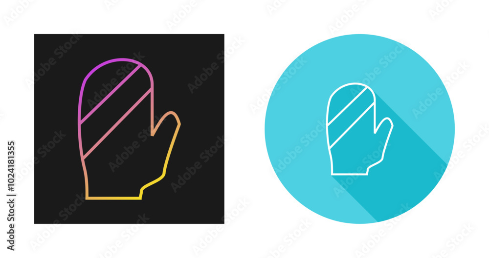 Baking Glove Vector Icon Baking Glove Vector Icon