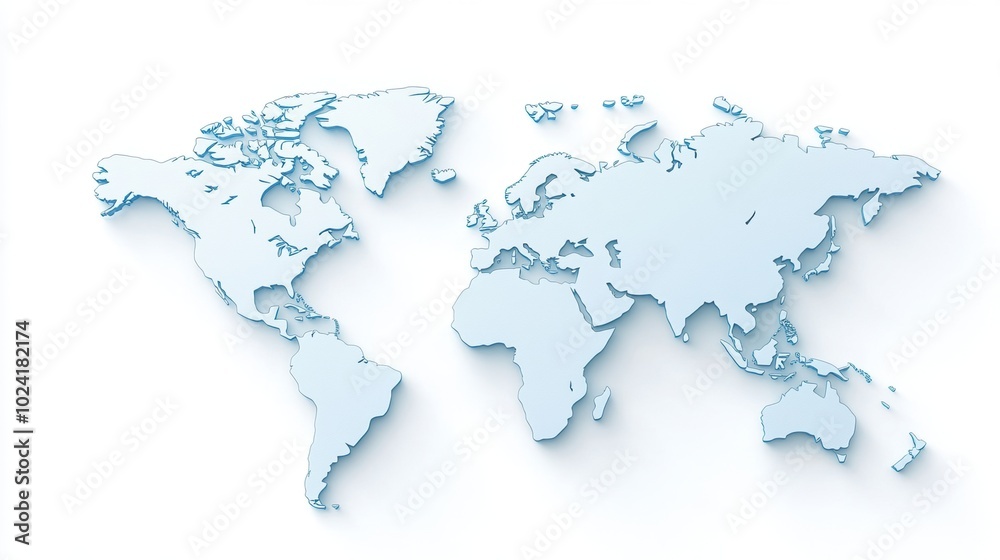 World map outline on a white isolate background. World map outline on a white isolate background.