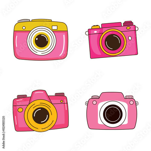 Cute Pink Girly Digital Camera Photo Photography Set