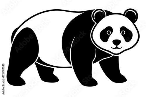 panda silhouette vector icon