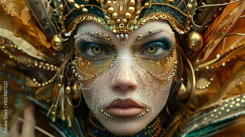 Golden Goddess: A Portrait of Enchanting Beauty