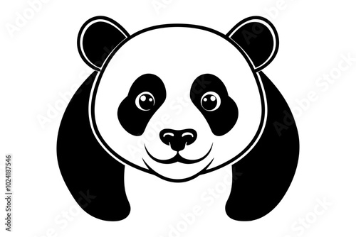 panda silhouette vector icon