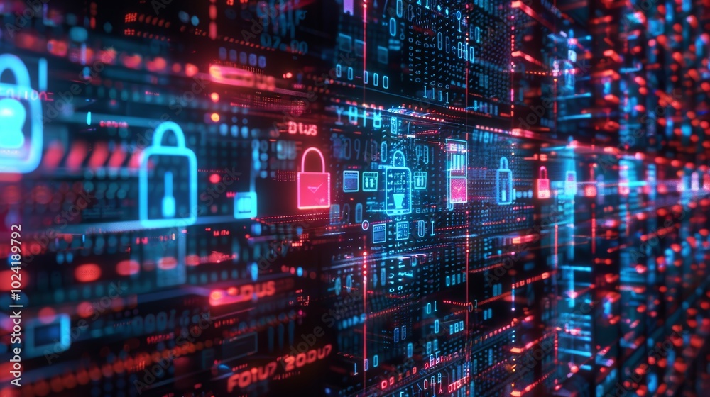 Abstract concept highlighting cyber safety. Abstract concept highlighting cyber safety.