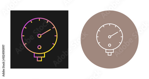 Pressure Gauge Vector Icon