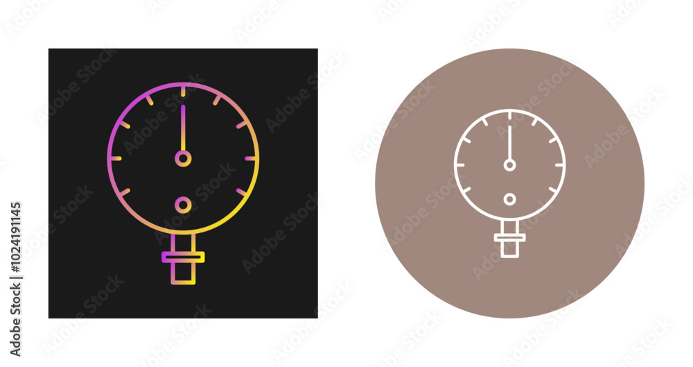 Manometer Vector Icon Manometer Vector Icon