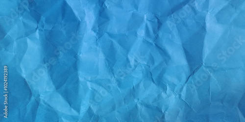 Wallpaper Mural Realistic crumpled paper texture vector. Isolated rough grunge old blank. crumpled torn and old bright blue paper. Torontodigital.ca