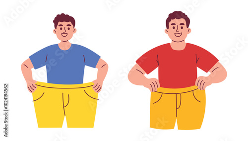 Man with Loose Pants After Weight Loss