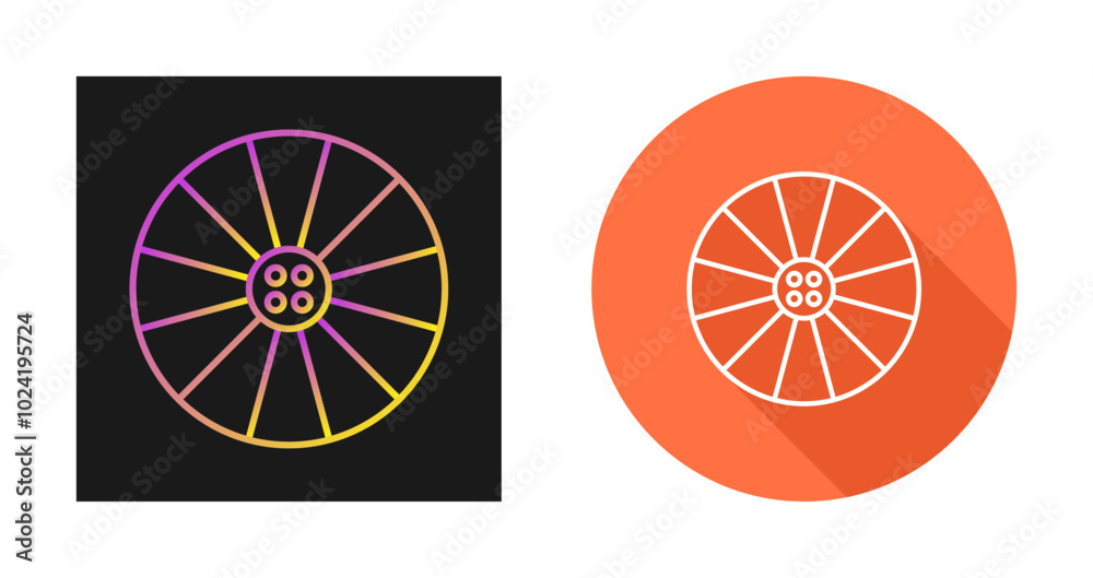 Wheel Vector Icon Wheel Vector Icon