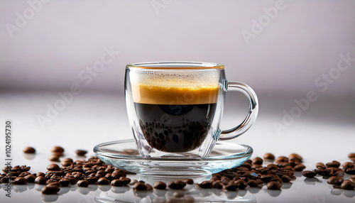 Espresso coffee glass cup