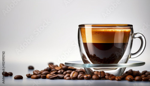 Espresso coffee glass cup