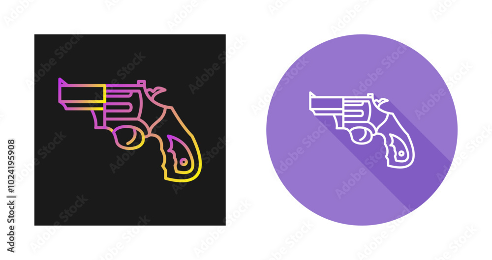 Revolver Vector Icon Revolver Vector Icon