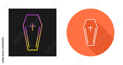 Coffin Vector Icon photo