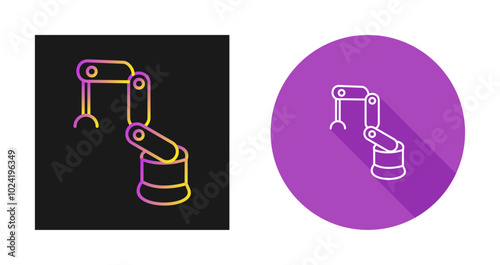 Industrial Robot Vector Icon