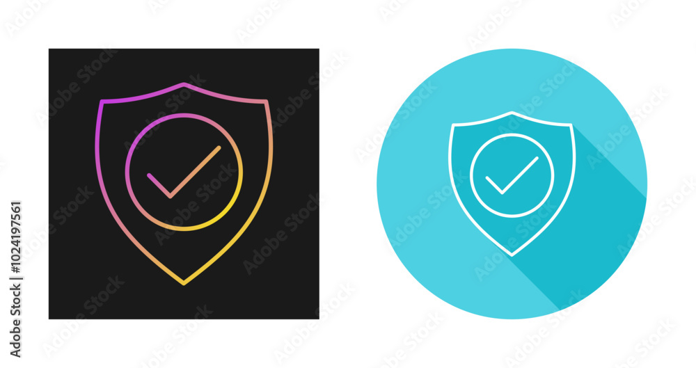 Verified Protection Vector Icon Verified Protection Vector Icon
