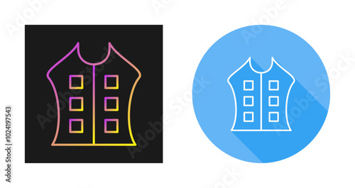 Bullet Proof Vest Vector Icon