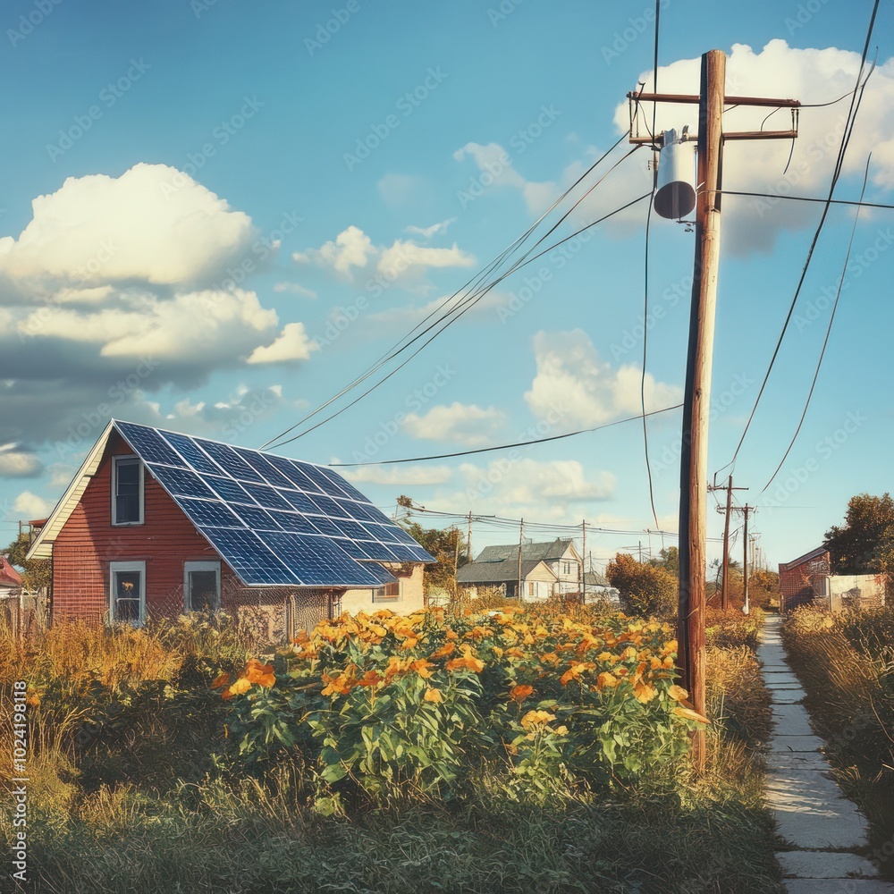 Obraz premium Community Solar Electricity