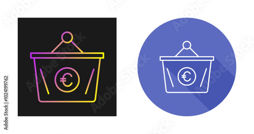 Euro Basket Vector Icon