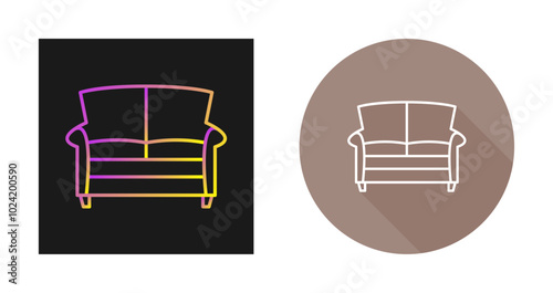 Double Sofa Vector Icon