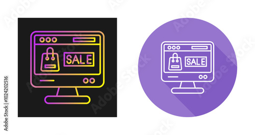 Online Sale Vector Icon