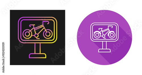 Bike Lane Vector Icon