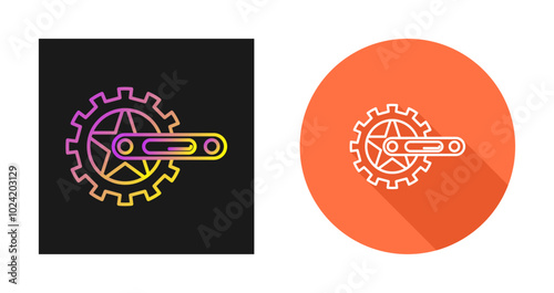 Crankset Vector Icon