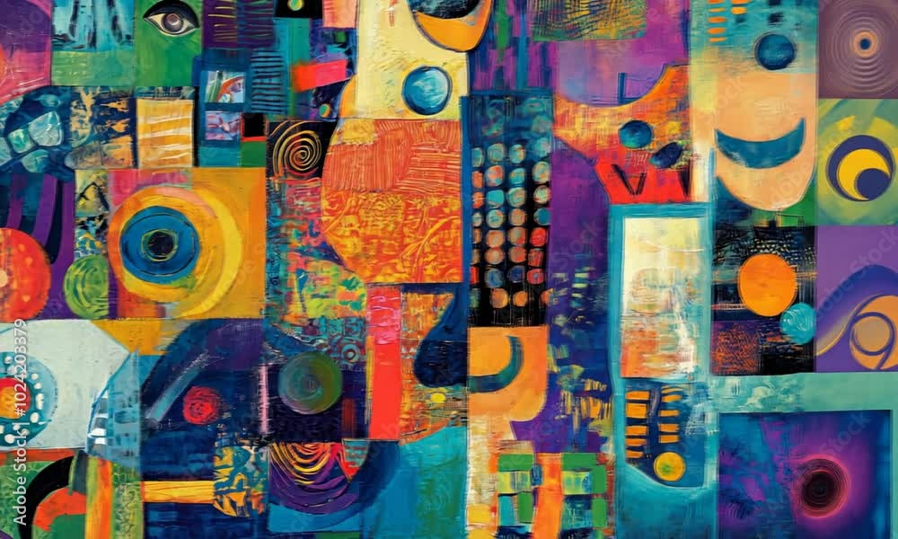 Abstract Art with Bold Colors and Shapes Abstract Art with Bold Colors and Shapes