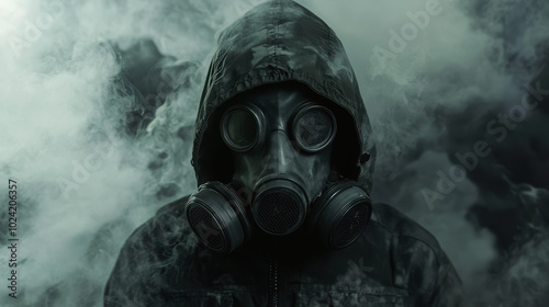 Memorial Day for all victims of the use of chemical weapons. chemical weapons. A man in chemical protection