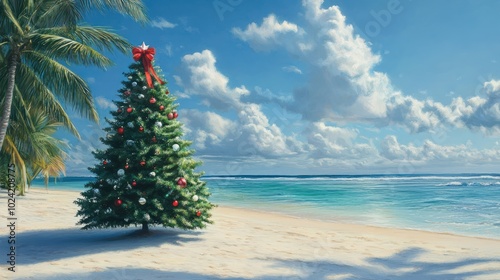 Beach christmas tree