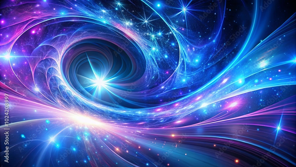 Fototapeta premium A celestial tapestry woven with luminous threads, showcasing a mesmerizing dance of cosmic energy and ethereal swirls.