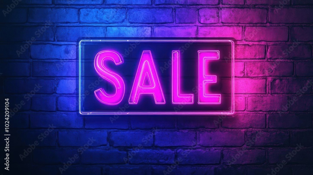 Black Friday in neon style with text SALE for sale shopping poster Black Friday in neon style with text SALE for sale shopping poster