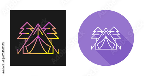 Tent Vector Icon