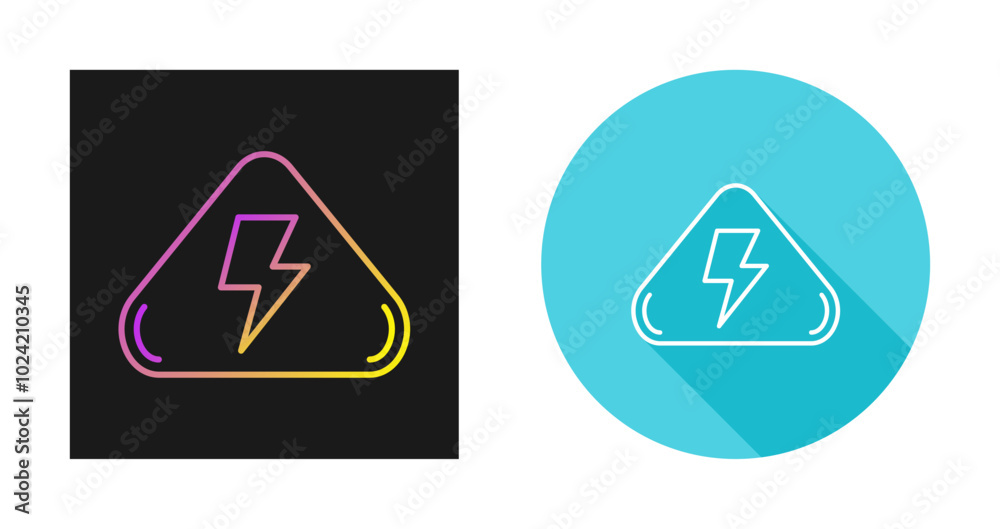 Electrical Hazard Vector Icon Electrical Hazard Vector Icon