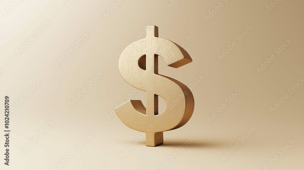 Gold Dollar Sign Concept with Arrows Gold Dollar Sign Concept with Arrows