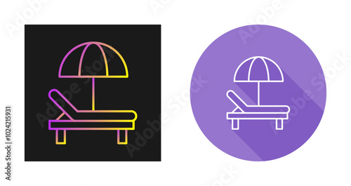 Sunbed Vector Icon