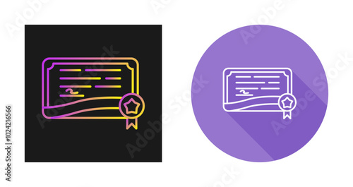 Certificate Vector Icon