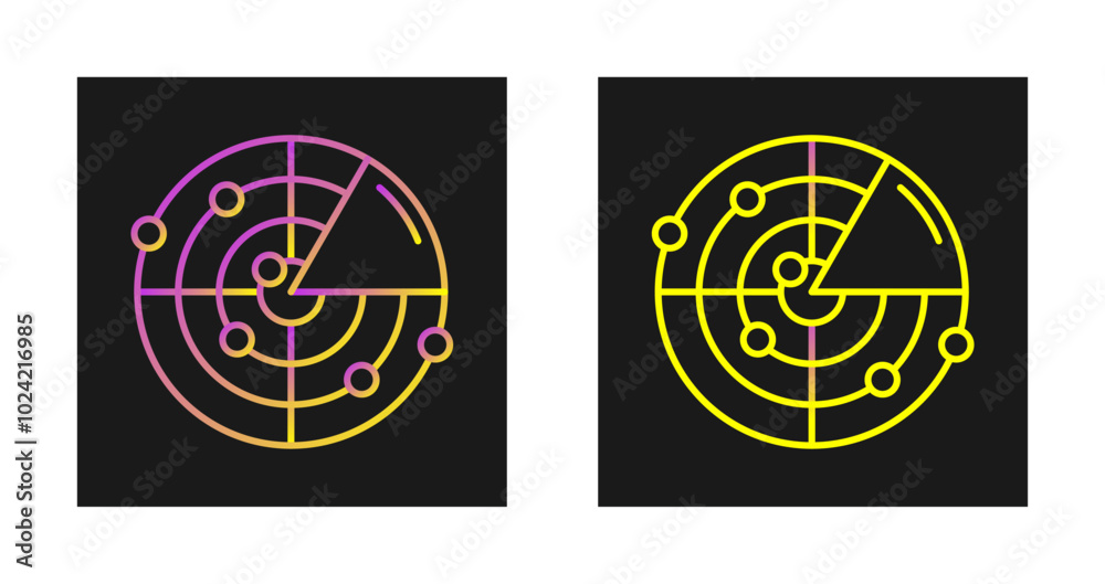 Radar Vector Icon Radar Vector Icon