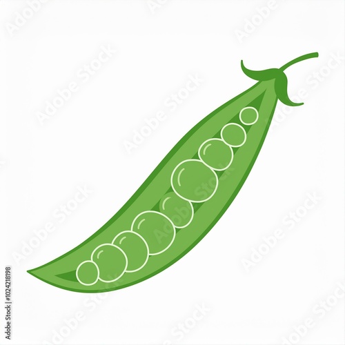 pea peas illustration isolated on white