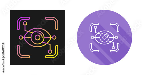 Eye Recognition Vector Icon