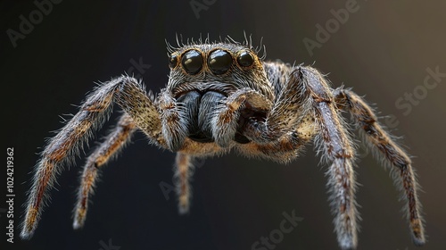 Close Up of a Jumping Spider with Large Eyes