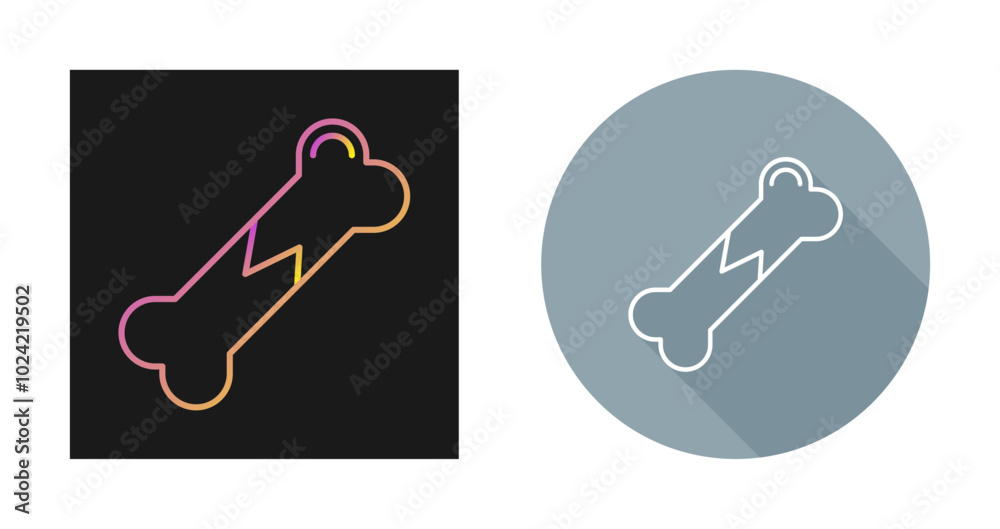 Broken Bone Vector Icon Broken Bone Vector Icon