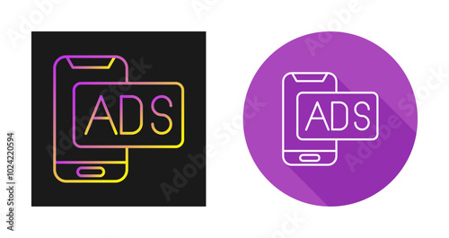 Mobile Advertising Vector Icon