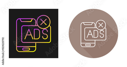 AD Block Vector Icon