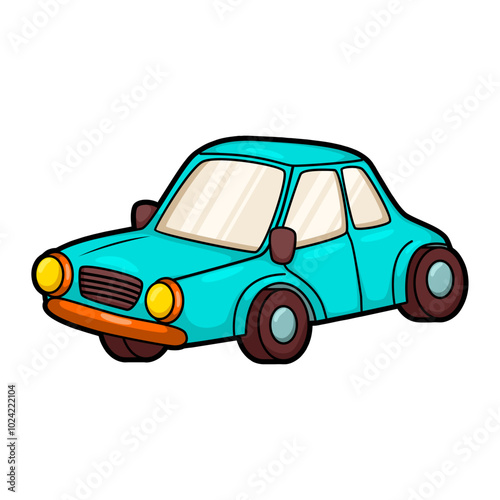 cartoon cute car transportation illustration art