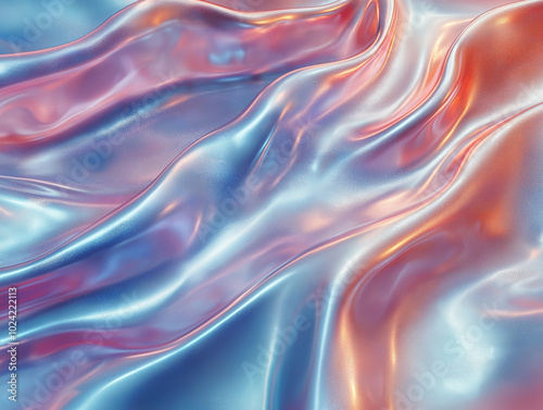 Wallpaper Mural metallic liquid, pastel liquid, fluid texture, glossy background Torontodigital.ca